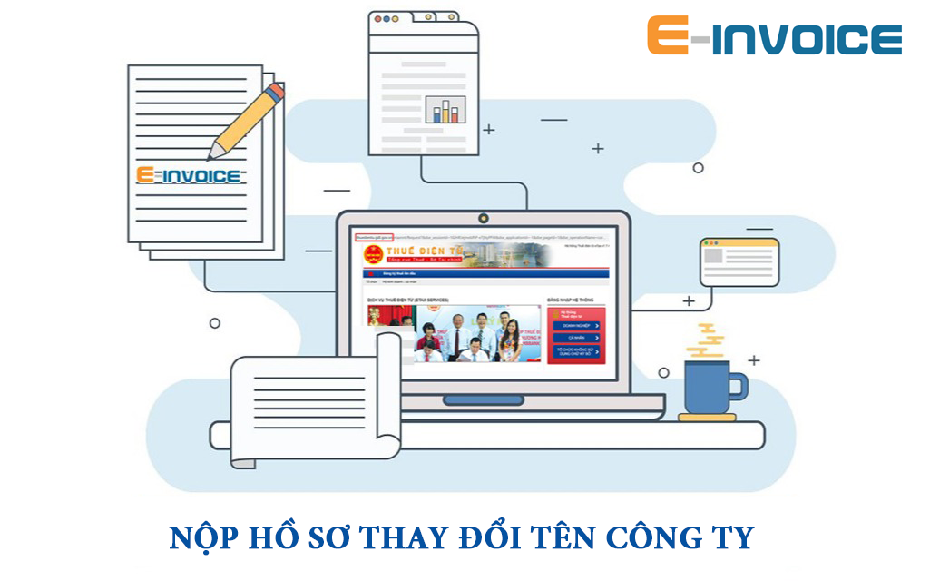 Gửi hồ sơ đổi tên công ty lên cơ quan thuế.