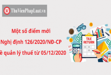 Một số điểm mới Nghị định 126/2020 về quản lý thuế từ 05/12/2020