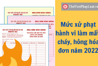 Mức xử phạt hành vi làm mất, cháy, hỏng hóa đơn năm 2022.