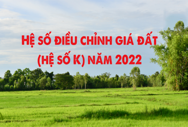 Hệ số điều chỉnh giá đất (hệ số K) năm 2022 của 63 tỉnh thành