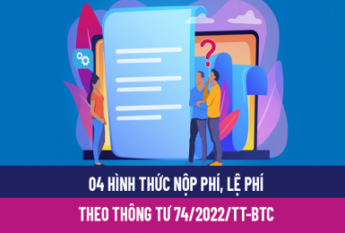 04 hình thức nộp phí, lệ phí theo Thông tư 74/2022/TT-BTC